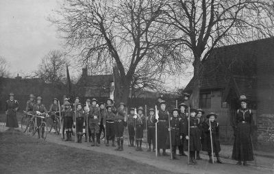 PG 1909 Scouts and Guides outside Scout Hall in Winter Hill Road, Pinkneys Green MAidenhead SL6 6NS